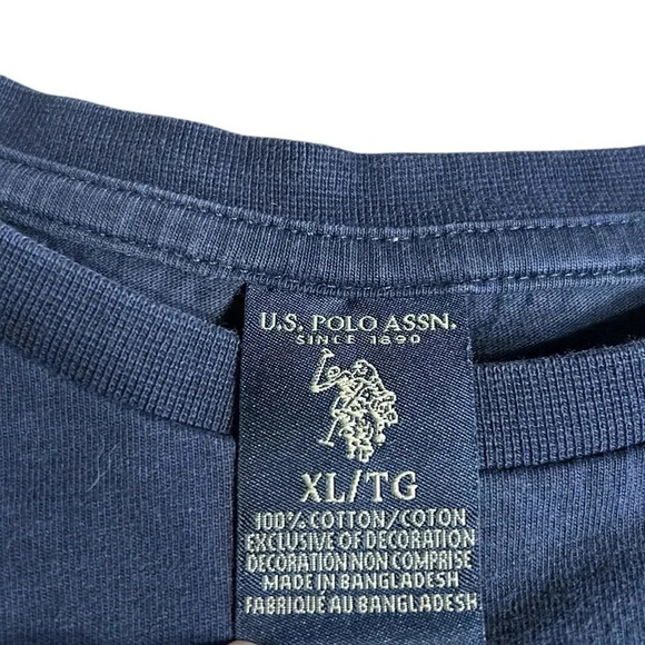 Y2K   U.S. POLO ASSN.cotton shirt,men XL. Blue,Long sleeve t-shirt, pocket,logo, - Picture 6 of 12
